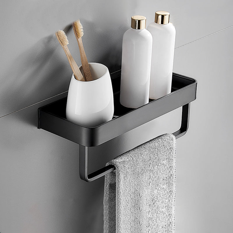 Matte Black Bathroom Set Modern 1/2 - Piece Anti-rust Bath Shelf