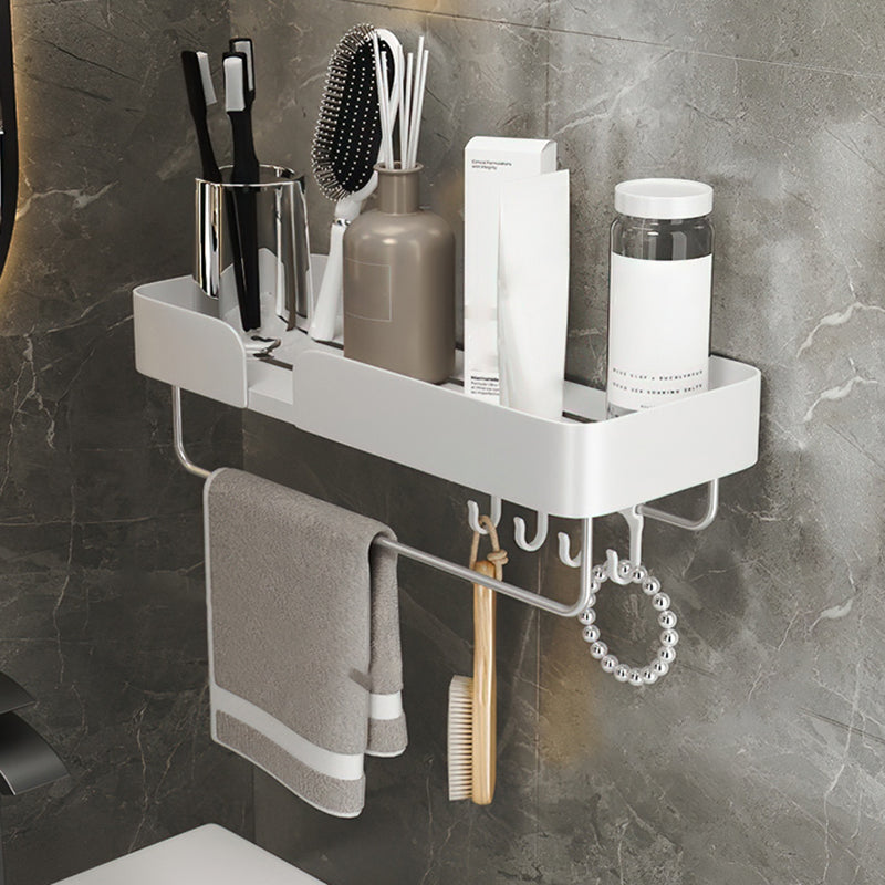 White Bathroom Set Modern 1/2/3 - Piece Anti-rust Bath Shelf