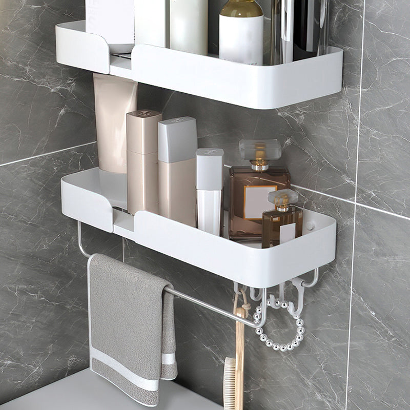 White Bathroom Set Modern 1/2/3 - Piece Anti-rust Bath Shelf