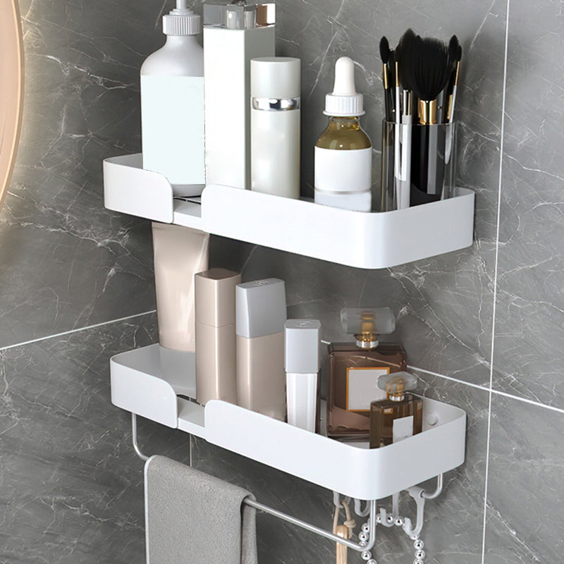 White Bathroom Set Modern 1/2/3 - Piece Anti-rust Bath Shelf