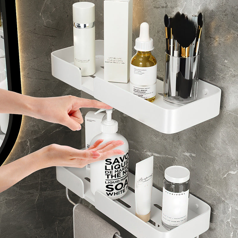 White Bathroom Set Modern 1/2/3 - Piece Anti-rust Bath Shelf