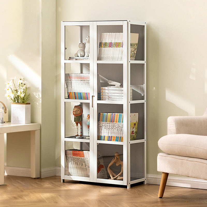 White Lacquered Modern Storage Cabinet,Rectangle Standard Cabinet