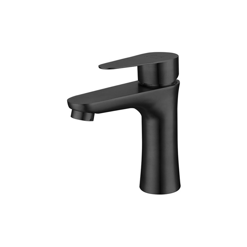 Circular Vessel Faucet Lever Handle Stainless Steel Bathroom Faucet with Water Hose