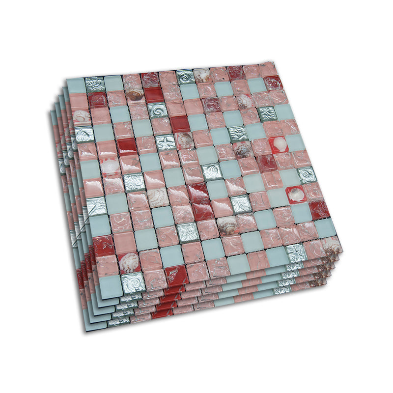 Grid Floor and Wall Tile Contemporary Glass Floor and Wall Tile