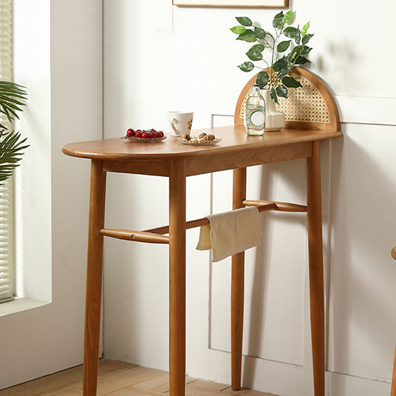 Modern Solid Wood Bar Dining Table Ellipse Bar Table for Kitchen