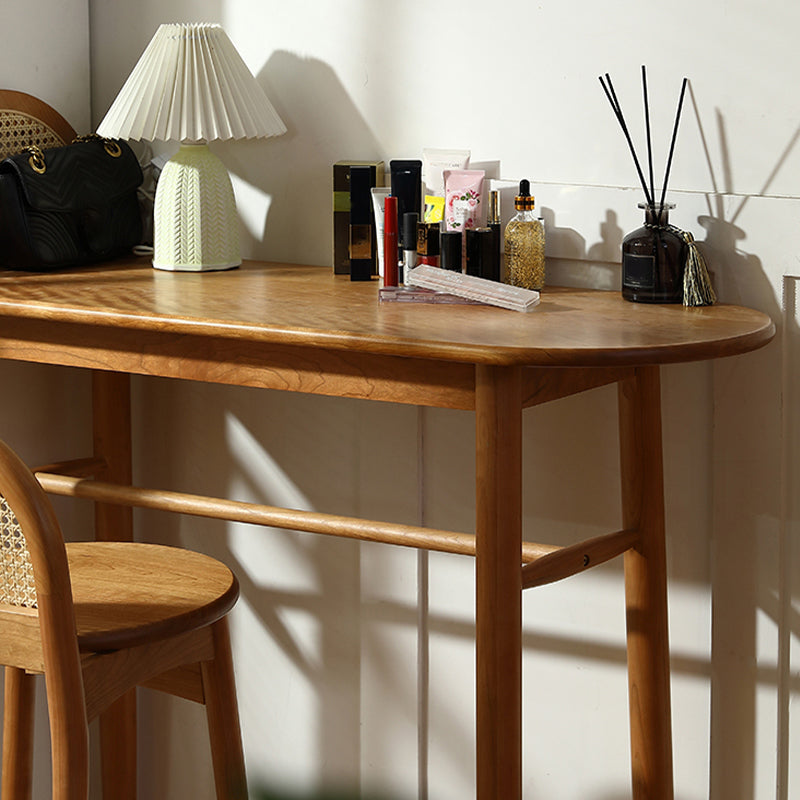 Modern Solid Wood Bar Dining Table Ellipse Bar Table for Kitchen