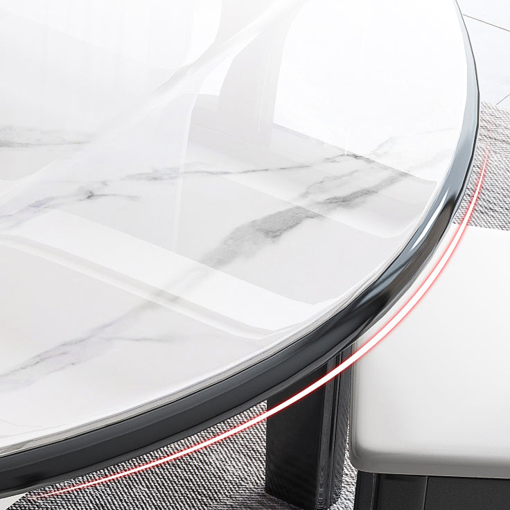 Stone Top Foldable Dining Table Set for Home 1/7 Pieces Modern Dinette Set