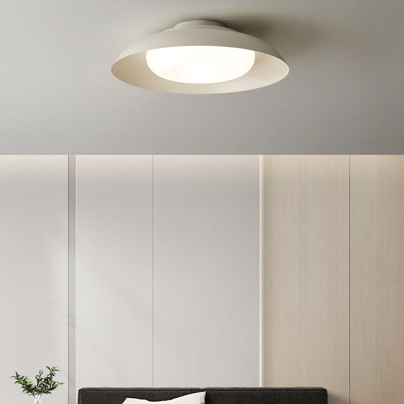 Contemporary Metallic LED Ceiling Light Simple Flush Mount Light Fixture for Bedroom