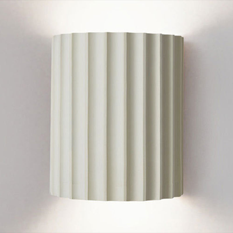 Resin Half Cylinder Shape Wall Sconce Modern Style 2 Lights Wall Light Sconce