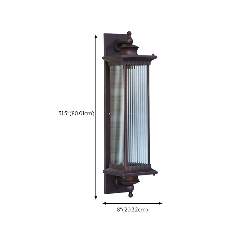 Simple Rectangler Wall Lamp Metal 1 Light Wall Light Fixture