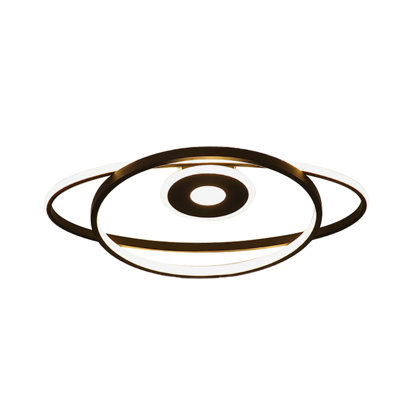 Deckenmontage mit geometrischem Rahmen, modernistische LED-Pendelleuchte aus Acryl in Schwarz/Weiß für Schlafzimmer mit warmem/weißem Licht