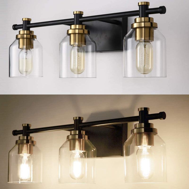 2 / 3 / 4 - Light Vanity Light Iron & Glass Traditional Bath Vanity Light in Gold & Clear