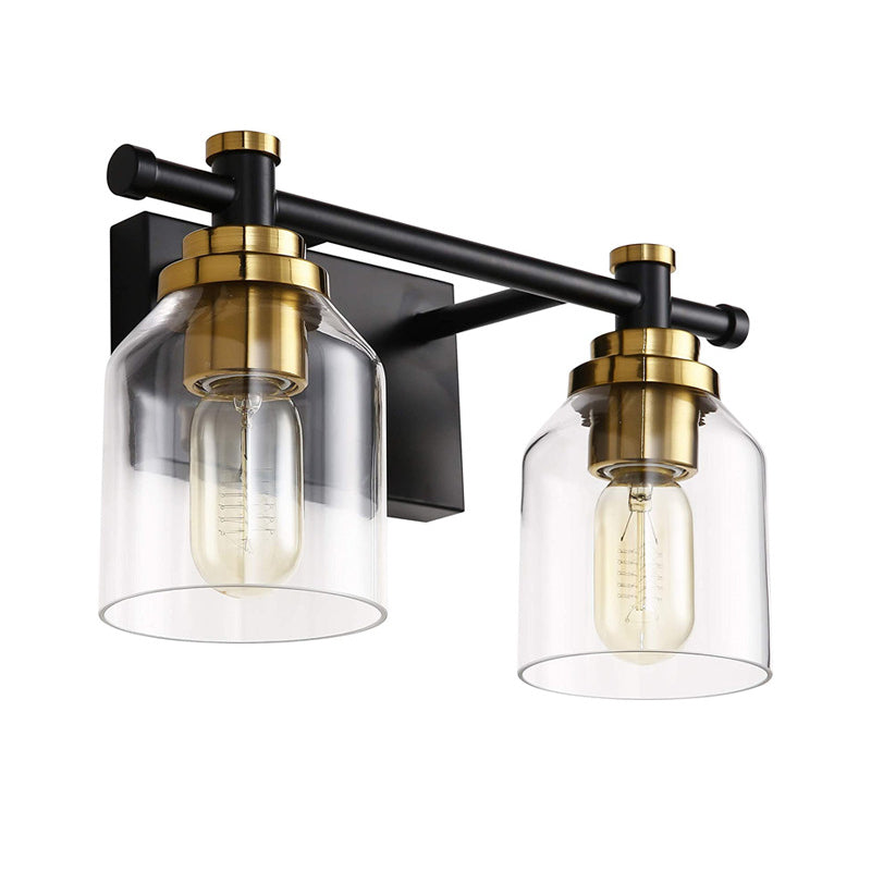 2 / 3 / 4 - Light Vanity Light Iron & Glass Traditional Bath Vanity Light in Gold & Clear