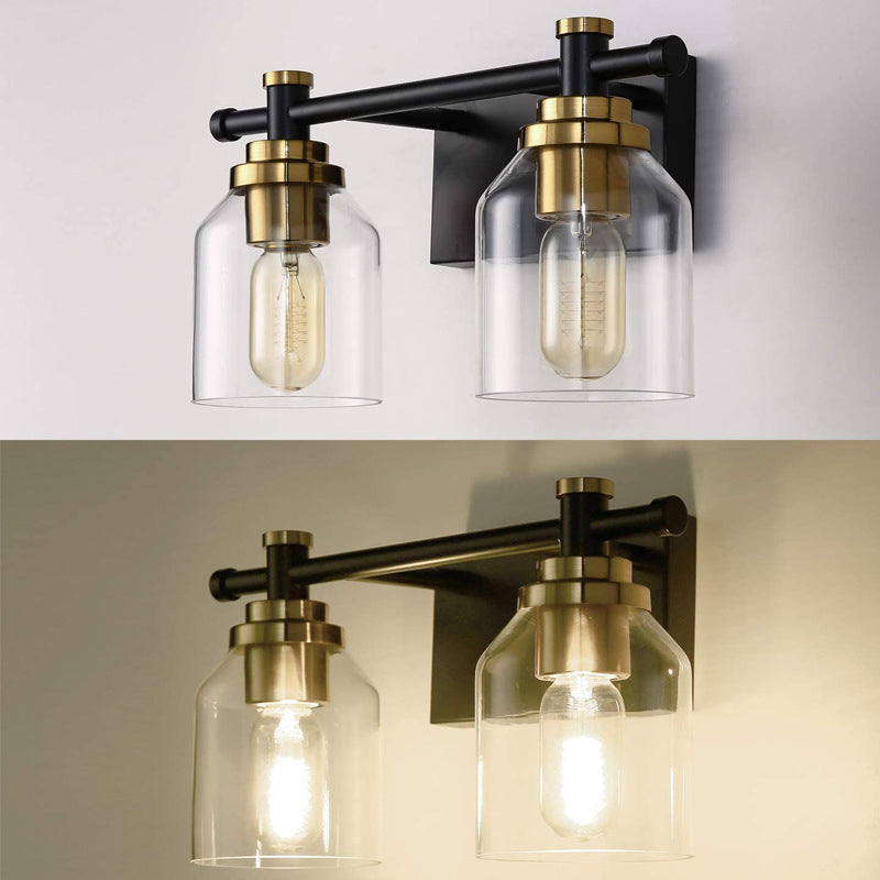 2 / 3 / 4 - Light Vanity Light Iron & Glass Traditional Bath Vanity Light in Gold & Clear