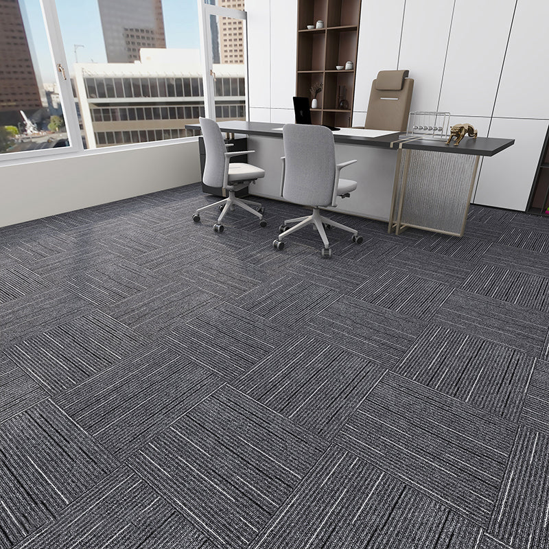 Modern Carpet Floor Tile Level Loop Adhesive Tabs Fire Resistant Carpet Tiles