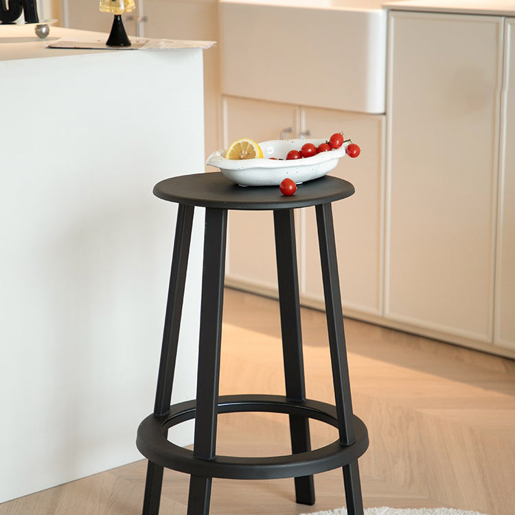 Contemporary Metal Legs Bar Stools Indoor Backless Bar Stool