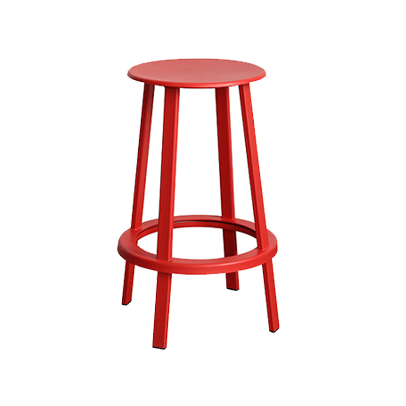 Contemporary Metal Legs Bar Stools Indoor Backless Bar Stool