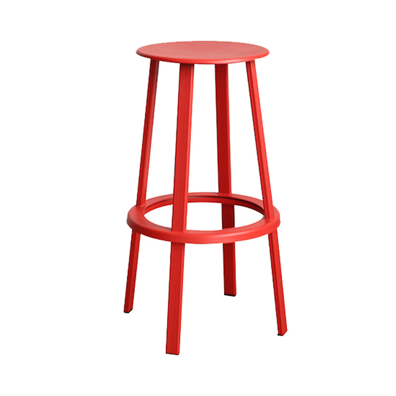 Contemporary Metal Legs Bar Stools Indoor Backless Bar Stool