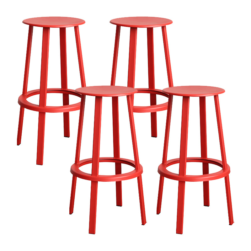 Contemporary Metal Legs Bar Stools Indoor Backless Bar Stool