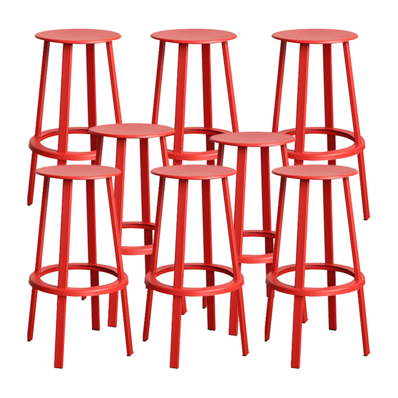 Contemporary Metal Legs Bar Stools Indoor Backless Bar Stool