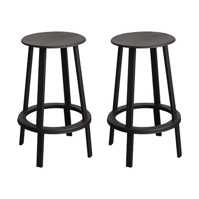 Contemporary Metal Legs Bar Stools Indoor Backless Bar Stool