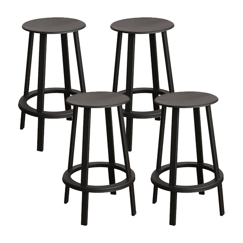 Contemporary Metal Legs Bar Stools Indoor Backless Bar Stool