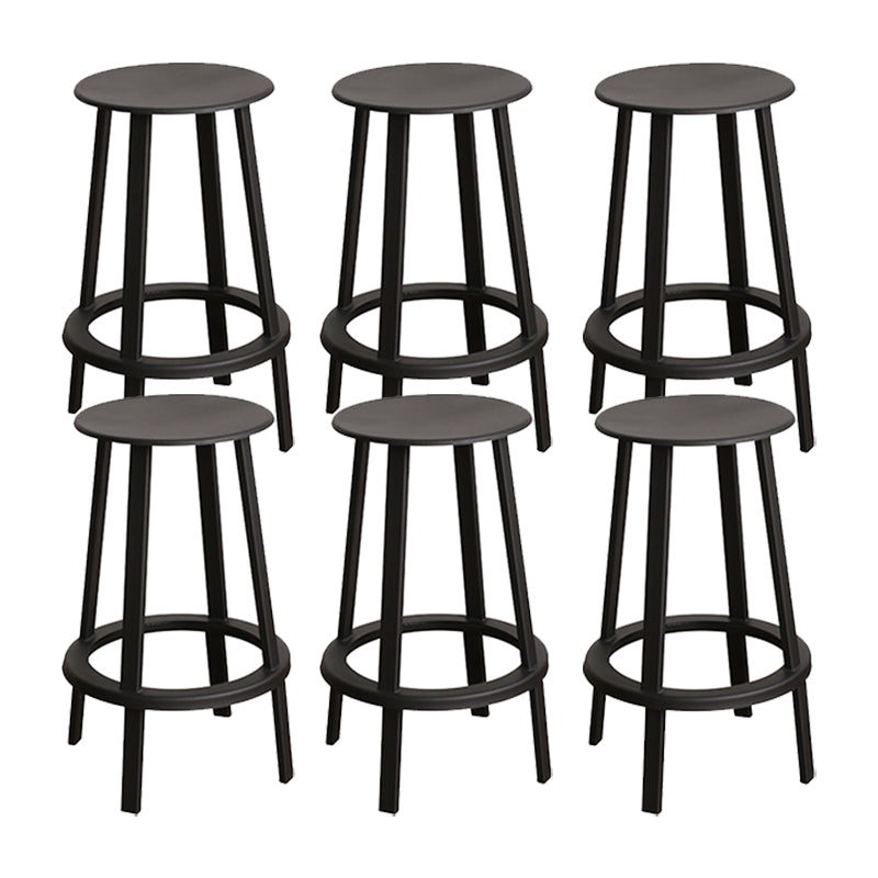 Contemporary Metal Legs Bar Stools Indoor Backless Bar Stool