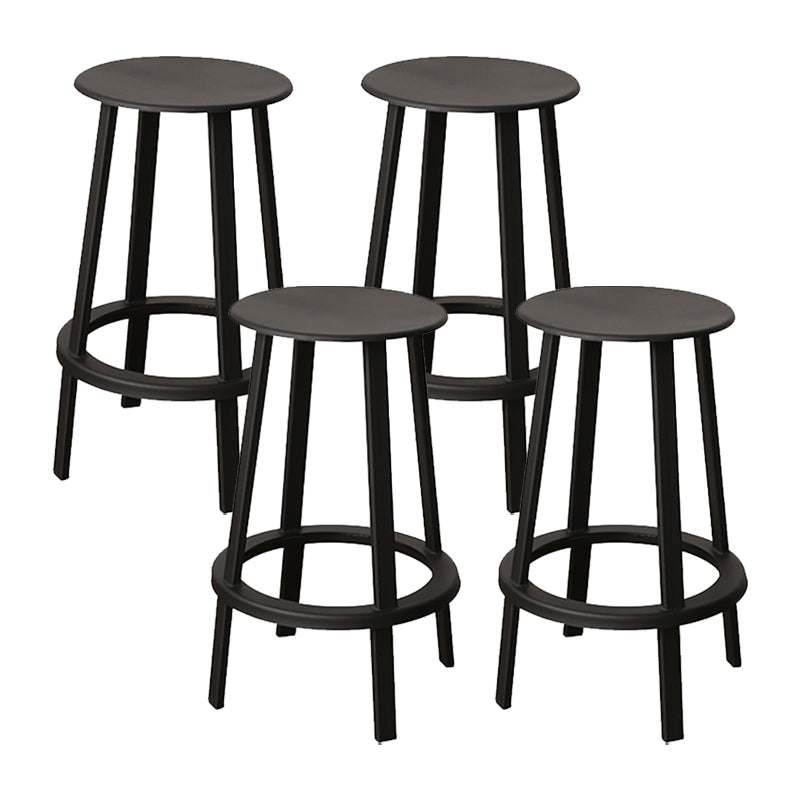 Contemporary Metal Legs Bar Stools Indoor Backless Bar Stool