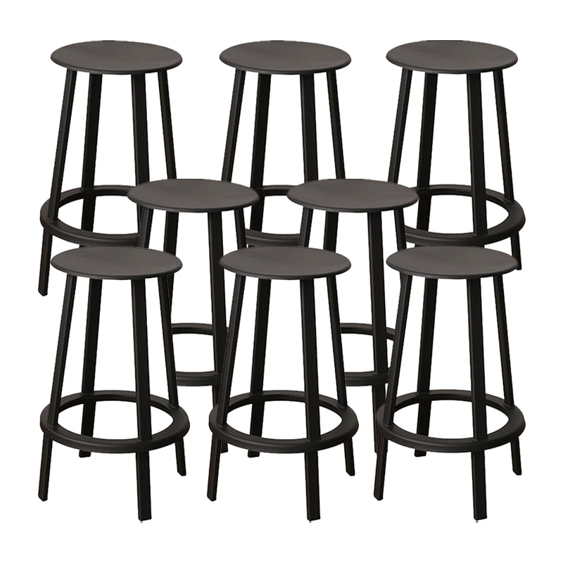 Contemporary Metal Legs Bar Stools Indoor Backless Bar Stool