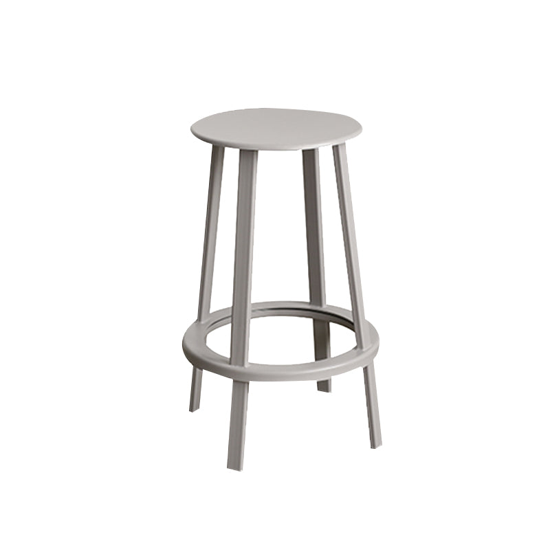 Contemporary Metal Legs Bar Stools Indoor Backless Bar Stool