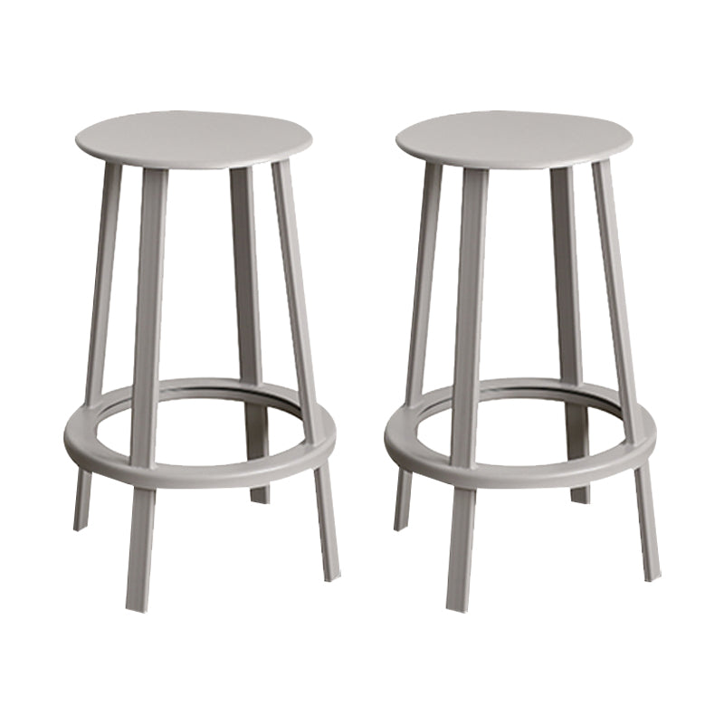 Contemporary Metal Legs Bar Stools Indoor Backless Bar Stool