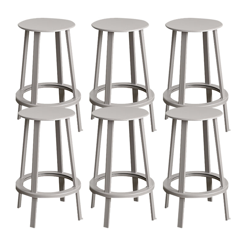 Contemporary Metal Legs Bar Stools Indoor Backless Bar Stool