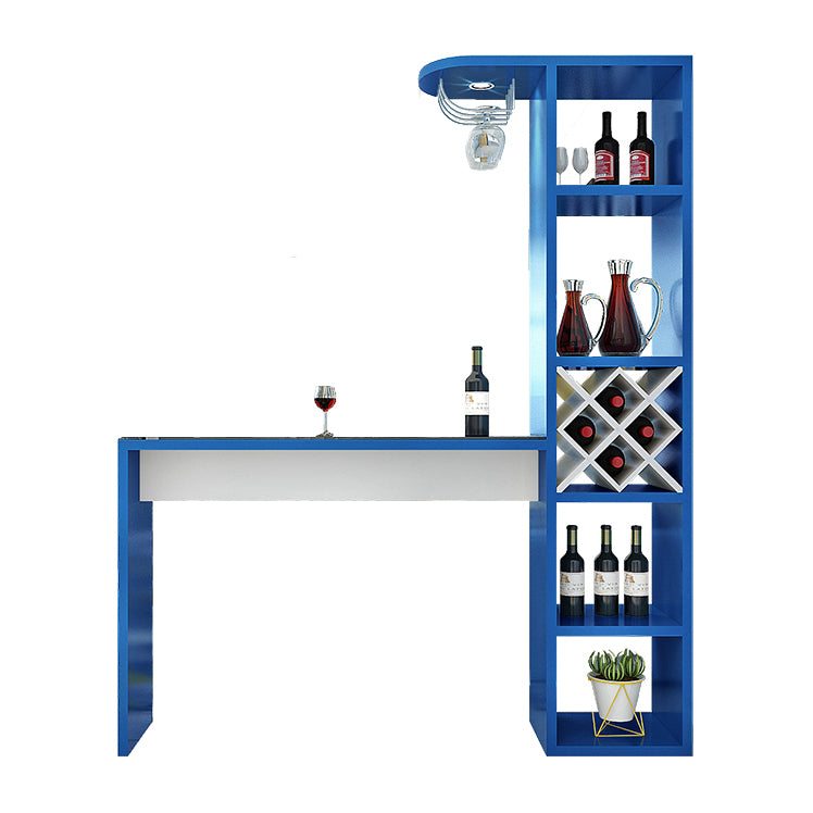 Manufactured Wood Bar Table with Storage Matte Finish Bistro Table for Small Places