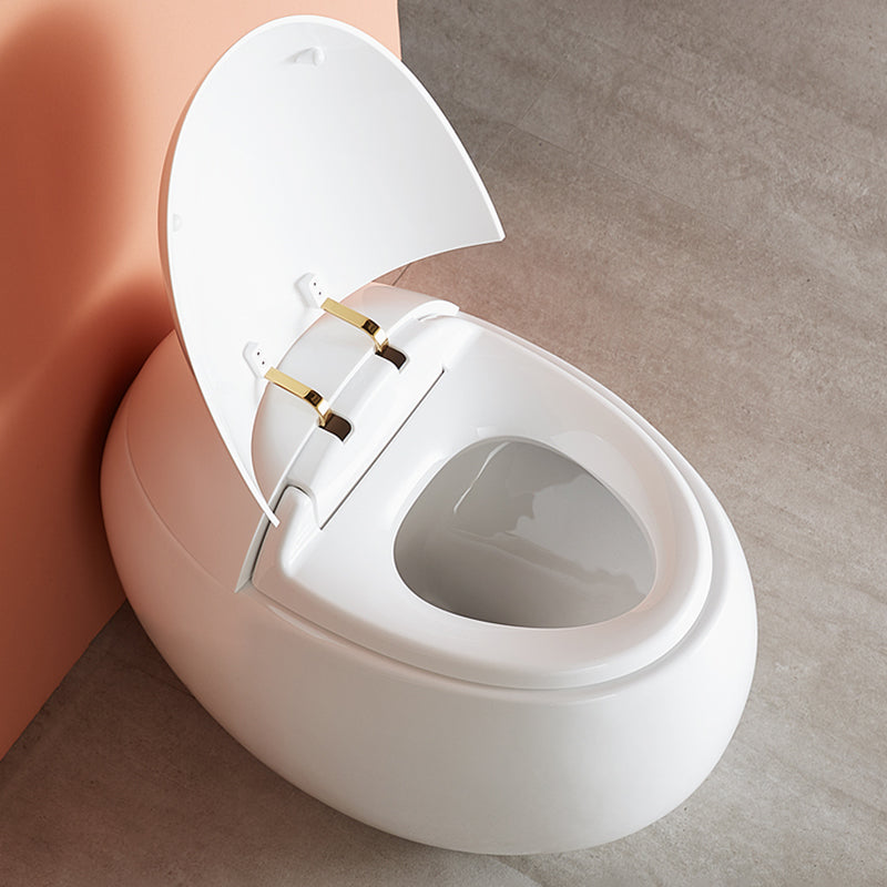 Round Deodorizing Toilet Seat Bidet 21.65" H Cotton White Vitreous China Bidet