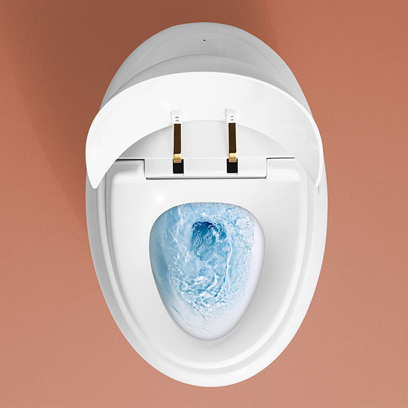 Round Deodorizing Toilet Seat Bidet 21.65" H Cotton White Vitreous China Bidet