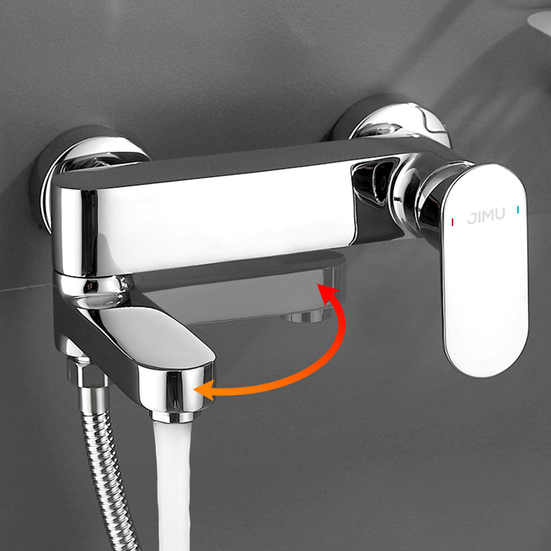 Modern Tub Filler Swivel Spout Wall Mounted Bath Faucet Trim