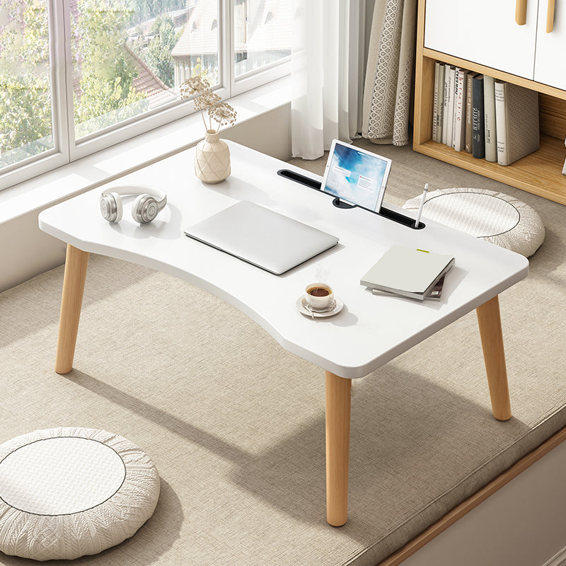 Wood Rectangle Coffee Table 4 Legs Coffee Table with Storage