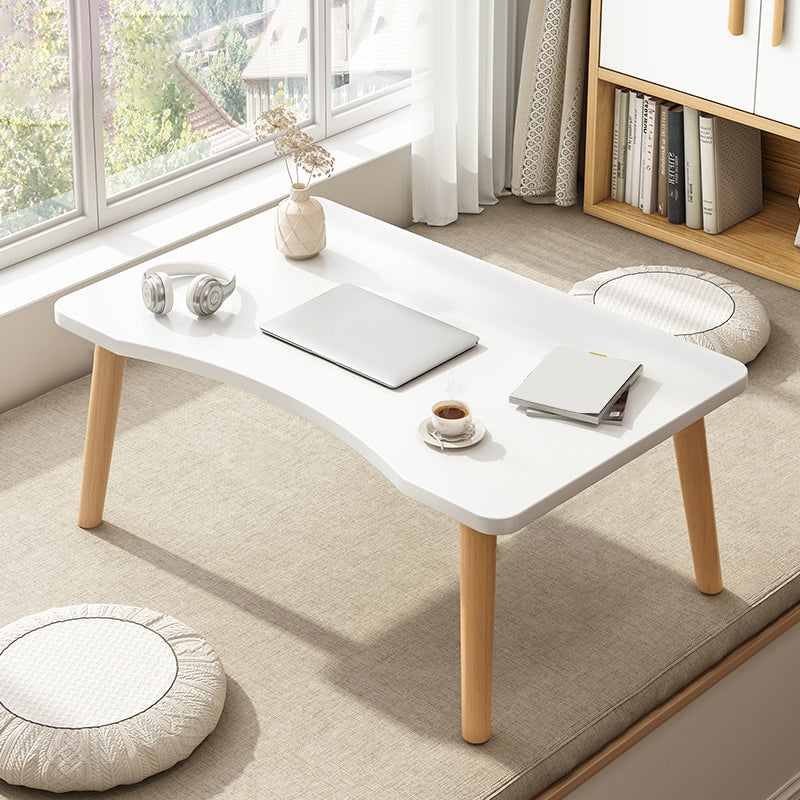 Wood Rectangle Coffee Table 4 Legs Coffee Table with Storage