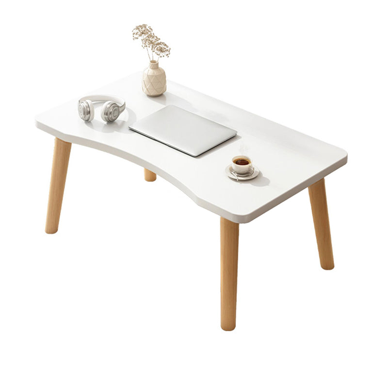 Wood Rectangle Coffee Table 4 Legs Coffee Table with Storage