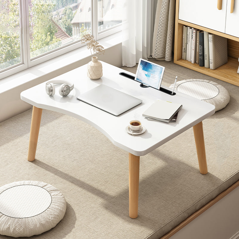 Wood Rectangle Coffee Table 4 Legs Coffee Table with Storage