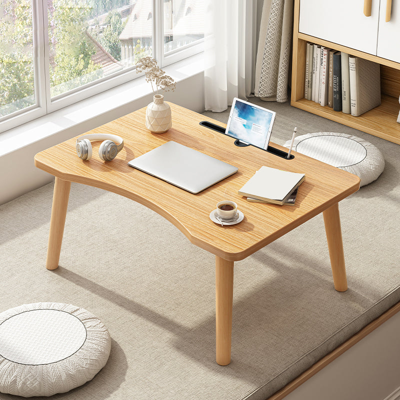 Wood Rectangle Coffee Table 4 Legs Coffee Table with Storage