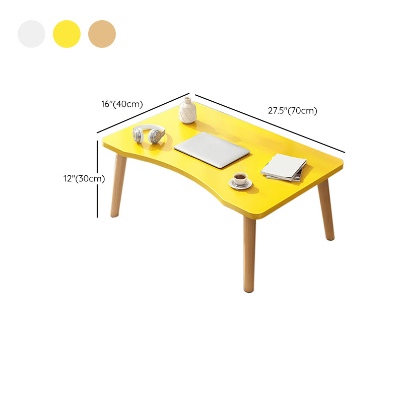 Wood Rectangle Coffee Table 4 Legs Coffee Table with Storage