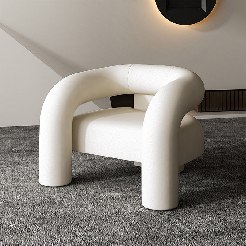 Solid Wood Frame Lounge Chair Arms Included Side Chair for Living Room
