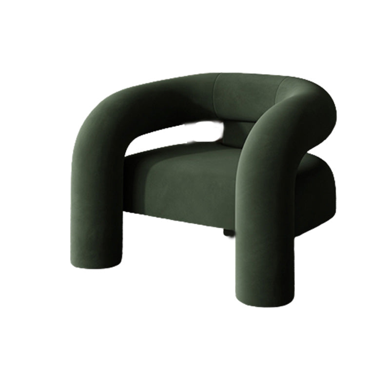 Solid Wood Frame Lounge Chair Arms Included Side Chair for Living Room