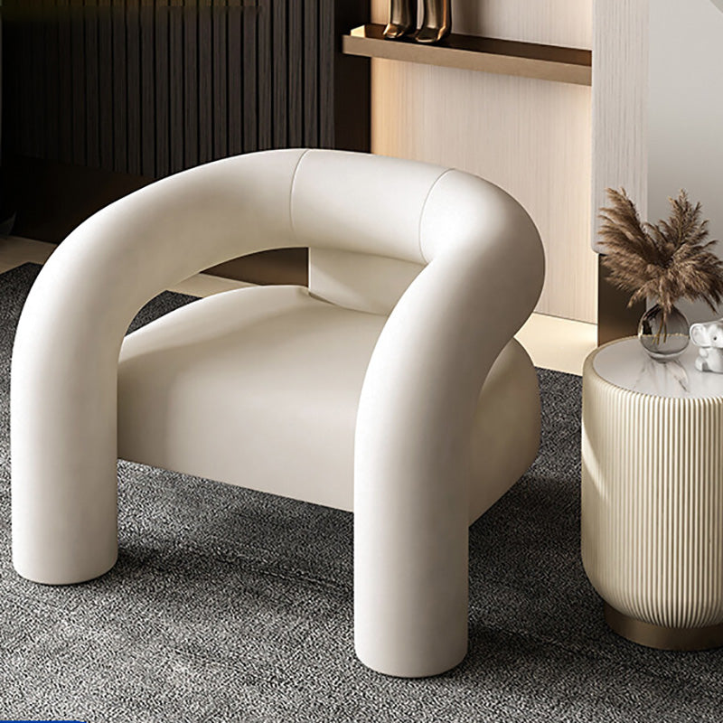 Solid Wood Frame Lounge Chair Arms Included Side Chair for Living Room