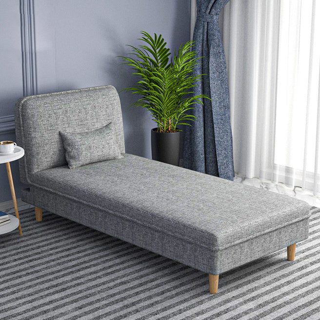 Modern 3-Position Armless Chaise Lounge Couch Fabric/Faux Leather Chaise