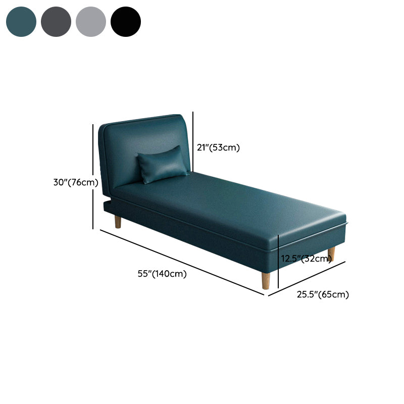 Modern 3-Position Armless Chaise Lounge Couch Fabric/Faux Leather Chaise