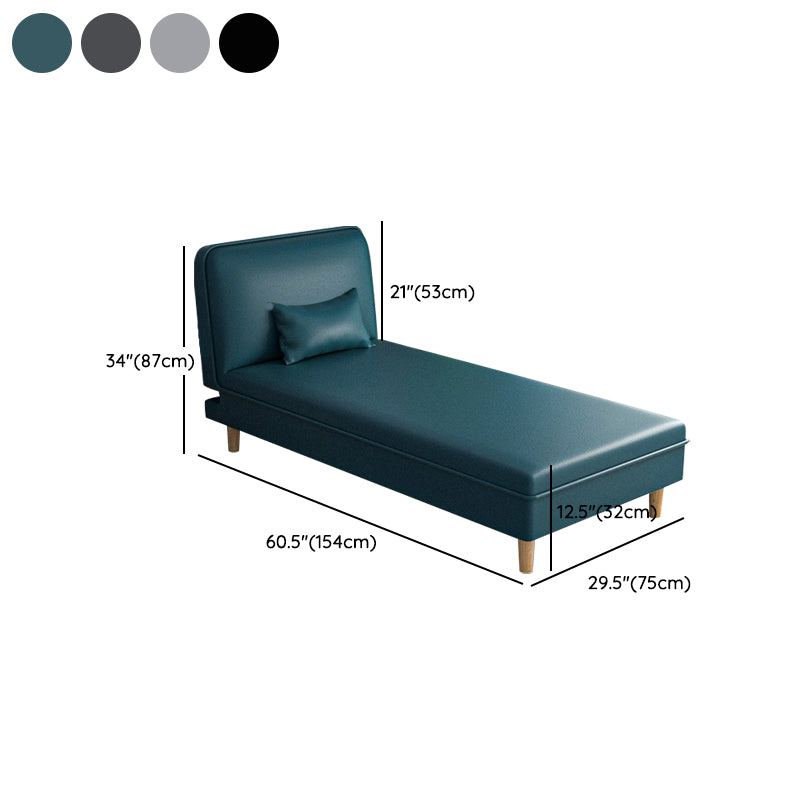Modern 3-Position Armless Chaise Lounge Couch Fabric/Faux Leather Chaise