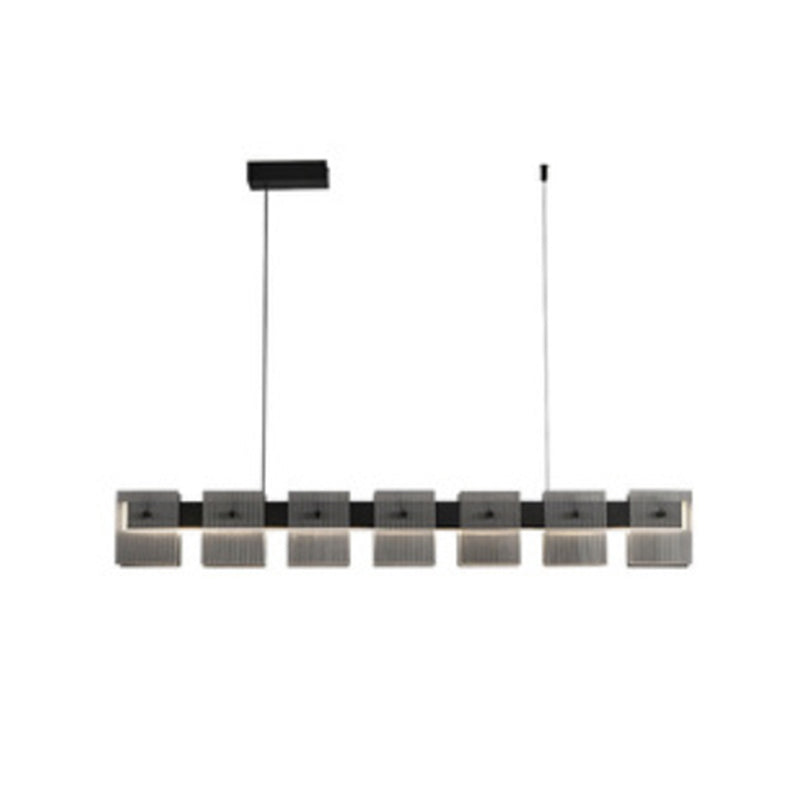 Contemporary Hanging Light Glass Island Light Fixture for Dining Room