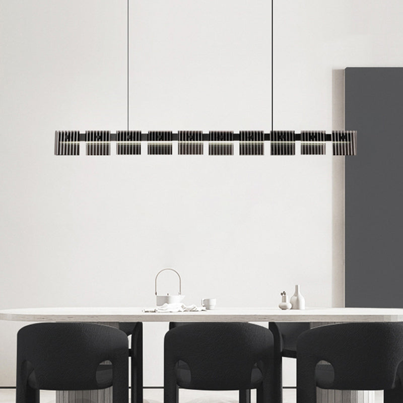 Contemporary Hanging Light Glass Island Light Fixture for Dining Room